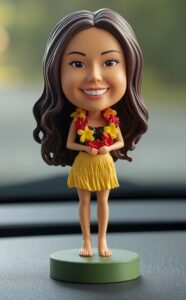 Imagem em IA de um boneco Bobblehead para ilustram a origem dos bonecos Funko Popo!