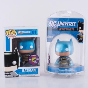 Imagem do personagem Batman na versão Funko Pop para ilustrar o primeiro Funko POP no estilo atual.