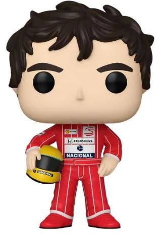 Imagem do boneco Funko Pop! no formato do piloto Airton Senna. Lollatabo Colecionáveis