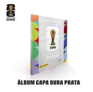 álbum de Cromos (figurinhas) da Copa 2026 capa dura cor Prata da Editora Panini - LollaTabo