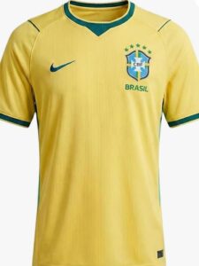 A camiseta tradicional Amarelo Canário, a titular para os jogadores para a copa do mundo de 2026
