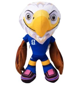 Boneco com  28 cm de altura e 16 cm de largura do Mascote da Copa do Mundo de Futebol 2026
nome Clutch: a famosa águia-careca dos Estados Unidos, atua como meio-campista nos jogos