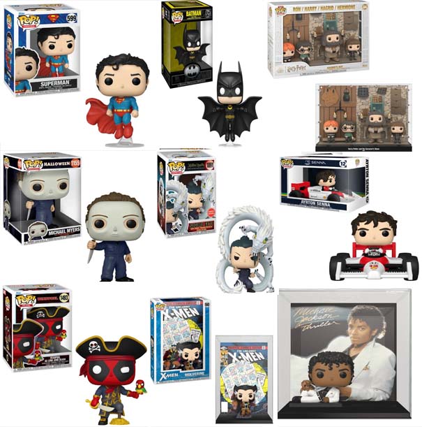 Imagem da galeria de bonecos Funko Pops com vários personagens - Lollatabo.com.br
