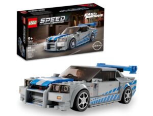 Imagem do Kit da empresa Lego - nome do KIT: LEGO Speed Champions Nissan Skyline GT-R (R34) de 2 Fast 2 Furious 76917 serie Speed Champions - site Colecionáveis portal Lollatabo.com.br